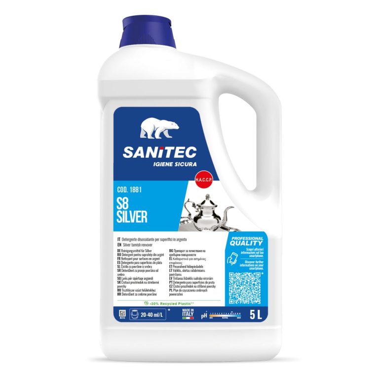Detergente Sanitec per argento S8 Silver, 5L