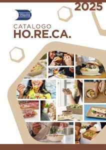 Copertina catalogo HO.RE.CA. 2025 con vari piatti